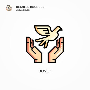 Güvercin-1 vektör simgesi. Modern vektör illüstrasyon kavramları. Düzenlemesi ve kişiselleştirmesi kolay.