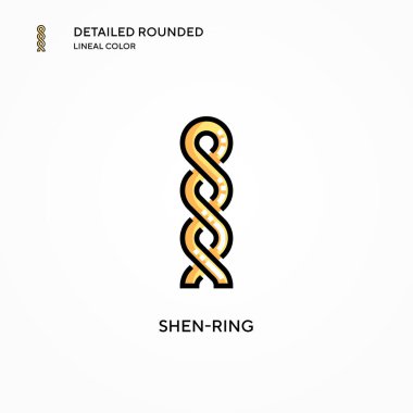 Shen-ring vektör simgesi. Modern vektör illüstrasyon kavramları. Düzenlemesi ve kişiselleştirmesi kolay.