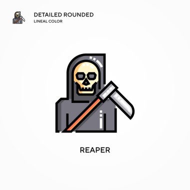 Azrail vektör simgesi. Modern vektör illüstrasyon kavramları. Düzenlemesi ve kişiselleştirmesi kolay.