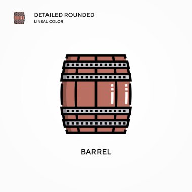 Namlu vektör ikonu. Modern vektör illüstrasyon kavramları. Düzenlemesi ve kişiselleştirmesi kolay.