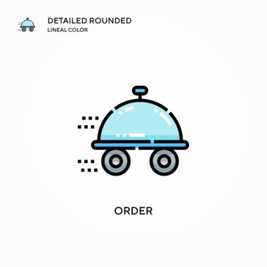 Vektör simgesi sipariş et. Modern vektör illüstrasyon kavramları. Düzenlemesi ve kişiselleştirmesi kolay.