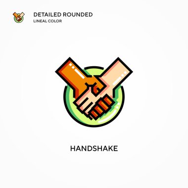 El sıkışma vektör simgesi. Modern vektör illüstrasyon kavramları. Düzenlemesi ve kişiselleştirmesi kolay.