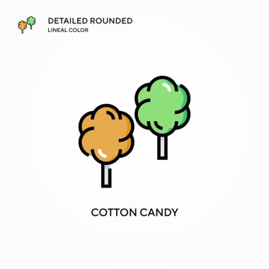 Pamuk helva ikonu. Modern vektör illüstrasyon kavramları. Düzenlemesi ve kişiselleştirmesi kolay.