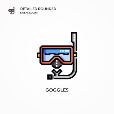 Gözlük vektör simgesi. Modern vektör illüstrasyon kavramları. Düzenlemesi ve kişiselleştirmesi kolay.