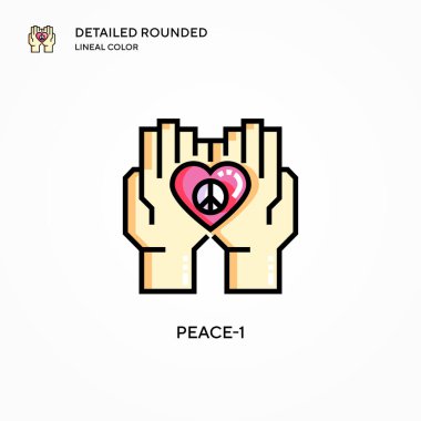 Barış-1 vektör simgesi. Modern vektör illüstrasyon kavramları. Düzenlemesi ve kişiselleştirmesi kolay.