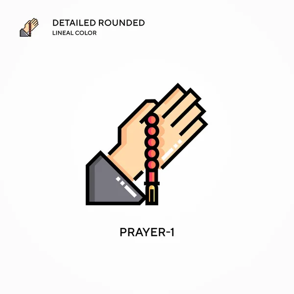 Εικονίδιο Διάνυσμα Προσευχής Σύγχρονες Έννοιες Διανυσματικής Απεικόνισης Εύκολο Επεξεργαστείτε Και — Διανυσματικό Αρχείο