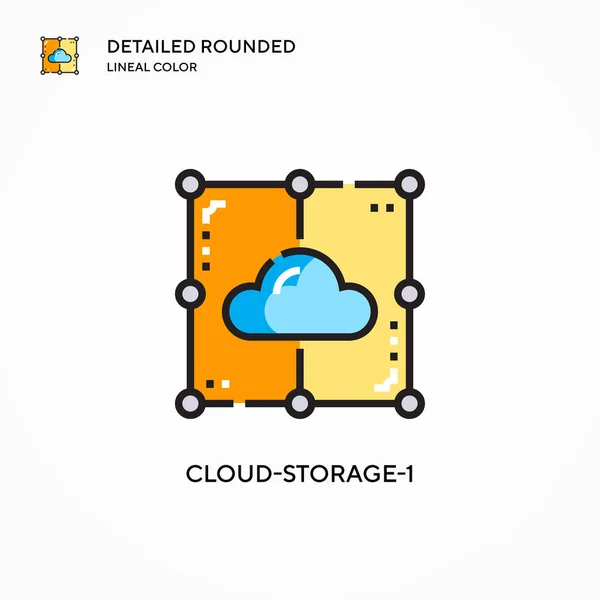 Cloud Storage Icono Vector Conceptos Modernos Ilustración Vectorial Fácil Editar — Archivo Imágenes Vectoriales