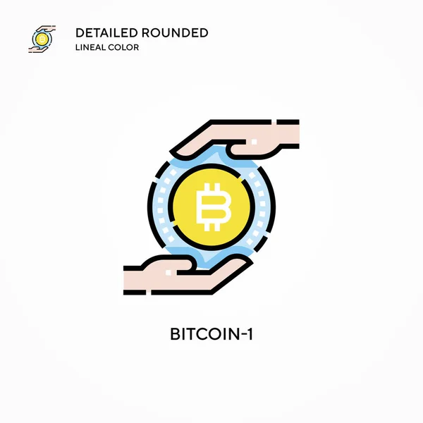 Bitcoin Icona Vettoriale Concetti Moderni Illustrazione Vettoriale Facile Modificare Personalizzare — Vettoriale Stock
