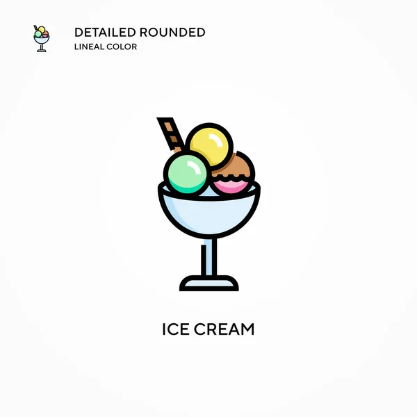 Icono Del Vector Helado Conceptos Modernos Ilustración Vectorial Fácil Editar — Archivo Imágenes Vectoriales