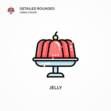 Jöle vektör simgesi. Modern vektör illüstrasyon kavramları. Düzenlemesi ve kişiselleştirmesi kolay.