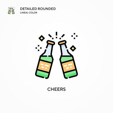 Şerefe vektör ikonu. Modern vektör illüstrasyon kavramları. Düzenlemesi ve kişiselleştirmesi kolay.