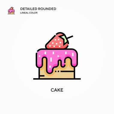 Kek vektör simgesi. Modern vektör illüstrasyon kavramları. Düzenlemesi ve kişiselleştirmesi kolay.