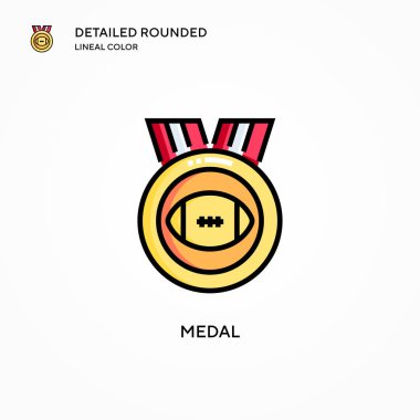 Madalya vektör simgesi. Modern vektör illüstrasyon kavramları. Düzenlemesi ve kişiselleştirmesi kolay.