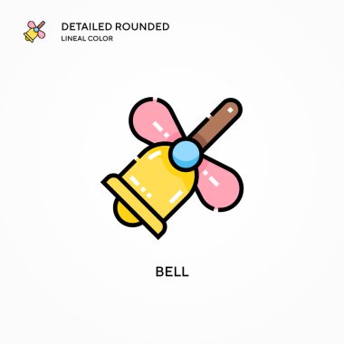 Çan vektör simgesi. Modern vektör illüstrasyon kavramları. Düzenlemesi ve kişiselleştirmesi kolay.