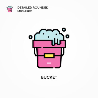 Kova vektör simgesi. Modern vektör illüstrasyon kavramları. Düzenlemesi ve kişiselleştirmesi kolay.