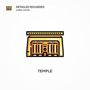 Tapınak vektör simgesi. Modern vektör illüstrasyon kavramları. Düzenlemesi ve kişiselleştirmesi kolay.