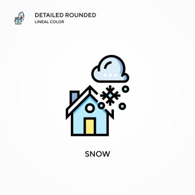 Kar vektörü simgesi. Modern vektör illüstrasyon kavramları. Düzenlemesi ve kişiselleştirmesi kolay.