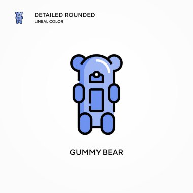 Jelibon ayı vektör simgesi. Modern vektör illüstrasyon kavramları. Düzenlemesi ve kişiselleştirmesi kolay.