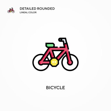 Bisiklet vektör simgesi. Modern vektör illüstrasyon kavramları. Düzenlemesi ve kişiselleştirmesi kolay.