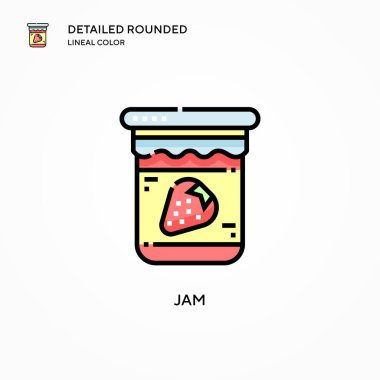 Jam vektör simgesi. Modern vektör illüstrasyon kavramları. Düzenlemesi ve kişiselleştirmesi kolay.