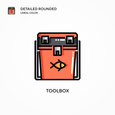 Araç kutusu vektör simgesi. Modern vektör illüstrasyon kavramları. Düzenlemesi ve kişiselleştirmesi kolay.