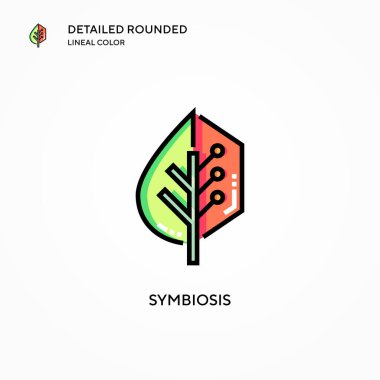 Ortak yaşam vektör simgesi. Modern vektör illüstrasyon kavramları. Düzenlemesi ve kişiselleştirmesi kolay.