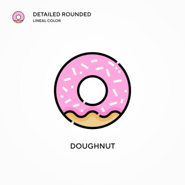 Çörek vektör ikonu. Modern vektör illüstrasyon kavramları. Düzenlemesi ve kişiselleştirmesi kolay.