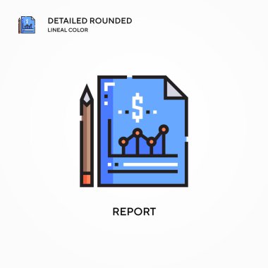 Vektör simgesini rapor et. Modern vektör illüstrasyon kavramları. Düzenlemesi ve kişiselleştirmesi kolay.