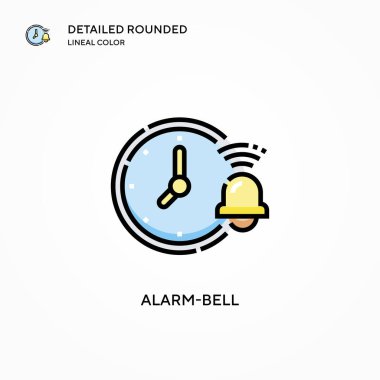 Alarm çanı vektör simgesi. Modern vektör illüstrasyon kavramları. Düzenlemesi ve kişiselleştirmesi kolay.
