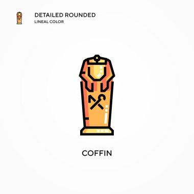 Tabut vektör simgesi. Modern vektör illüstrasyon kavramları. Düzenlemesi ve kişiselleştirmesi kolay.