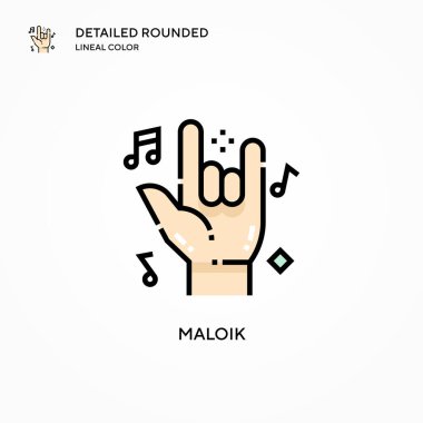 Maloik vektör simgesi. Modern vektör illüstrasyon kavramları. Düzenlemesi ve kişiselleştirmesi kolay.