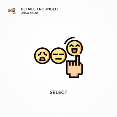 Vektör simgesini seçin. Modern vektör illüstrasyon kavramları. Düzenlemesi ve kişiselleştirmesi kolay.