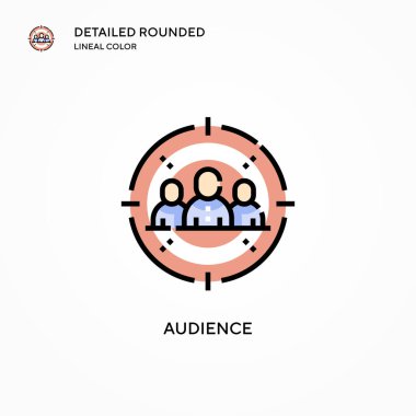 Seyirci vektör simgesi. Modern vektör illüstrasyon kavramları. Düzenlemesi ve kişiselleştirmesi kolay.