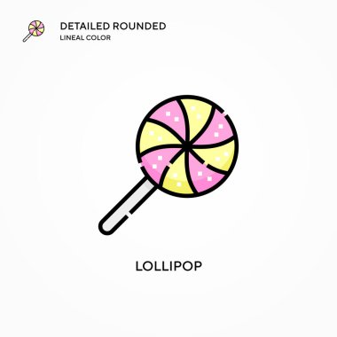 Lolipop vektör simgesi. Modern vektör illüstrasyon kavramları. Düzenlemesi ve kişiselleştirmesi kolay.
