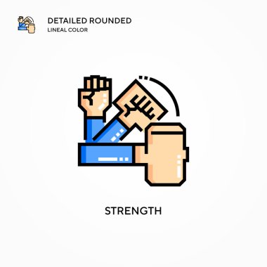 Kuvvet vektör simgesi. Modern vektör illüstrasyon kavramları. Düzenlemesi ve kişiselleştirmesi kolay.