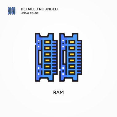 Koç vektör simgesi. Modern vektör illüstrasyon kavramları. Düzenlemesi ve kişiselleştirmesi kolay.