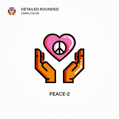 Barış-2 vektör simgesi. Modern vektör illüstrasyon kavramları. Düzenlemesi ve kişiselleştirmesi kolay.