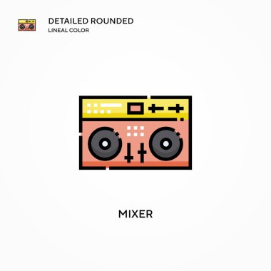 Karıştırıcı vektör simgesi. Modern vektör illüstrasyon kavramları. Düzenlemesi ve kişiselleştirmesi kolay.