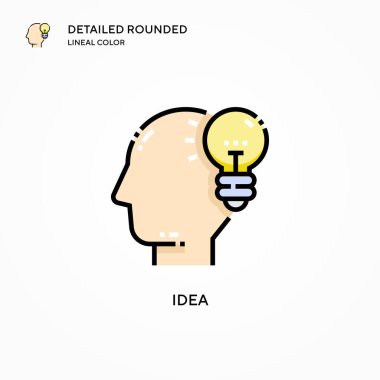 Fikir vektör simgesi. Modern vektör illüstrasyon kavramları. Düzenlemesi ve kişiselleştirmesi kolay.