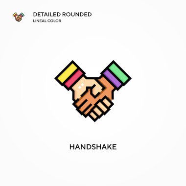 El sıkışma vektör simgesi. Modern vektör illüstrasyon kavramları. Düzenlemesi ve kişiselleştirmesi kolay.