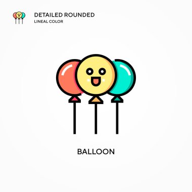 Balon vektör simgesi. Modern vektör illüstrasyon kavramları. Düzenlemesi ve kişiselleştirmesi kolay.