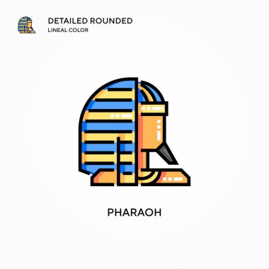 Firavun vektör ikonu. Modern vektör illüstrasyon kavramları. Düzenlemesi ve kişiselleştirmesi kolay.