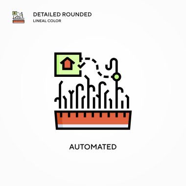 Otomatik vektör simgesi. Modern vektör illüstrasyon kavramları. Düzenlemesi ve kişiselleştirmesi kolay.