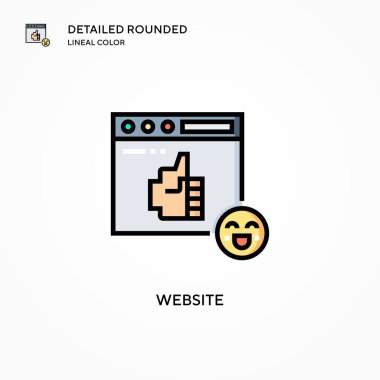 Web sitesi vektör simgesi. Modern vektör illüstrasyon kavramları. Düzenlemesi ve kişiselleştirmesi kolay.