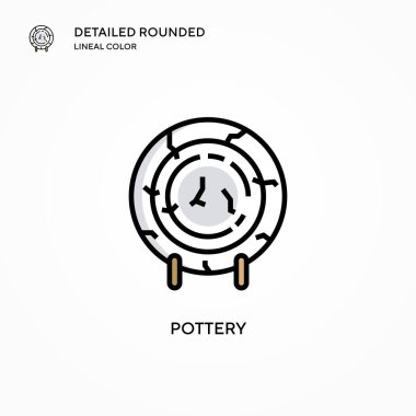 Çömlek vektör simgesi. Modern vektör illüstrasyon kavramları. Düzenlemesi ve kişiselleştirmesi kolay.