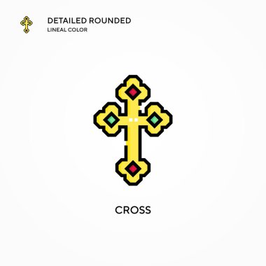 Vektör simgesi çapraz. Modern vektör illüstrasyon kavramları. Düzenlemesi ve kişiselleştirmesi kolay.