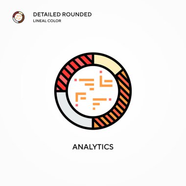 Analitik vektör simgesi. Modern vektör illüstrasyon kavramları. Düzenlemesi ve kişiselleştirmesi kolay.