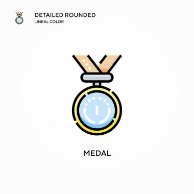 Madalya vektör simgesi. Modern vektör illüstrasyon kavramları. Düzenlemesi ve kişiselleştirmesi kolay.