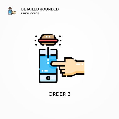 Order-3 vektör simgesi. Modern vektör illüstrasyon kavramları. Düzenlemesi ve kişiselleştirmesi kolay.
