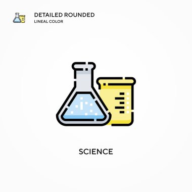 Bilim vektör simgesi. Modern vektör illüstrasyon kavramları. Düzenlemesi ve kişiselleştirmesi kolay.